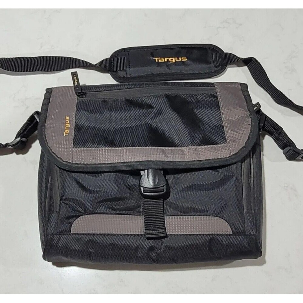 Targus Mini 10.2" Tablet Messenger Black Gray Bag Case 11.7"H x 8.5"W x 2.5"D